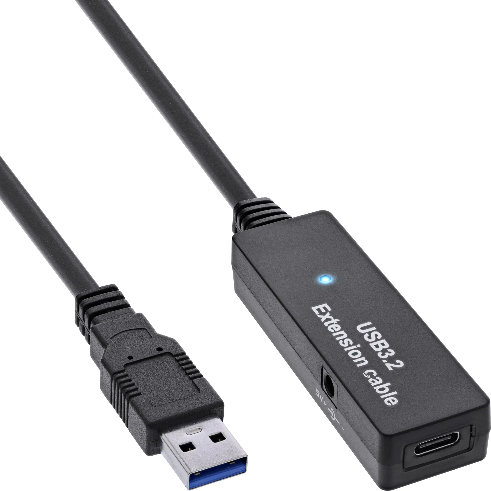 InLine - USB-Verlängerungskabel - USB (M) zu 24 pin USB-C (W) - USB 3.2 Gen 1 - 5 m - active extension - Schwarz InLine - USB-Verlängerungskabel - USB (M) zu 24 pin USB-C (W) - USB 3.2 Gen 1 - 5 m - active extension - Schwarz