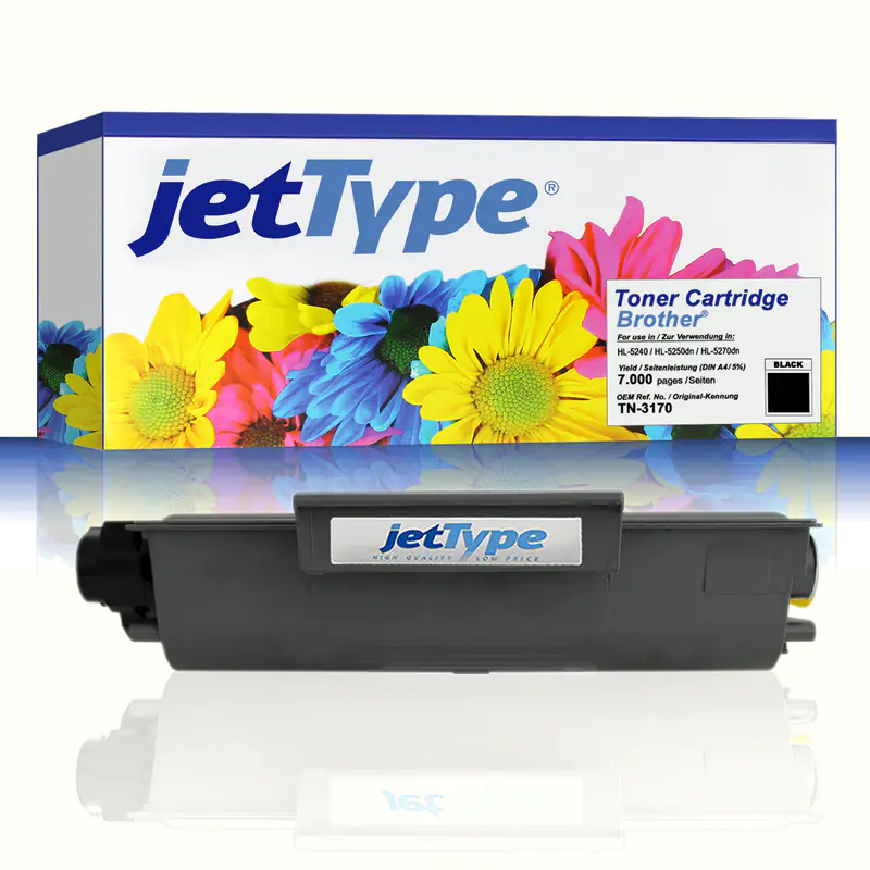 jetType Toner kompatibel zu Brother TN-3170 schwarz 7.000 Seiten 1 Stück jetType Toner kompatibel zu Brother TN-3170 schwarz 7.000 Seiten 1 Stück