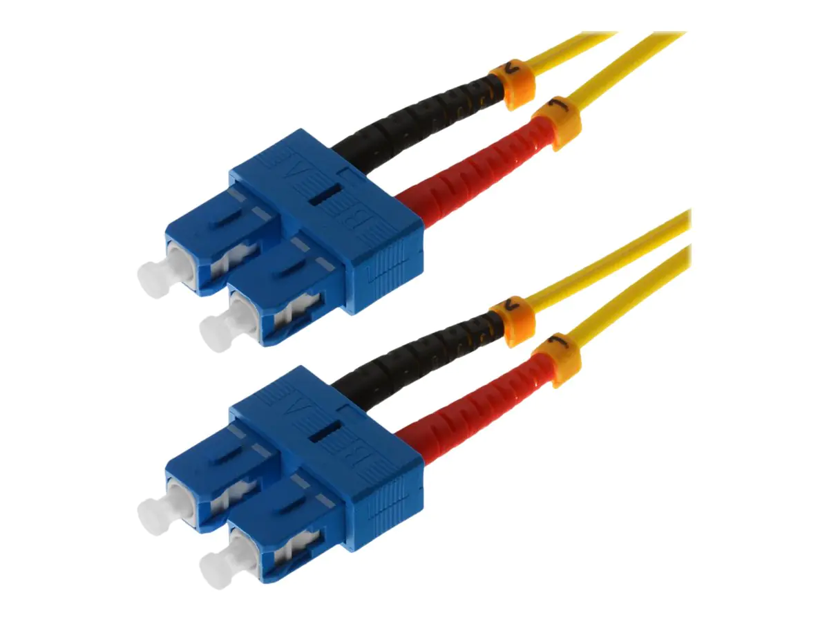 Helos - Patch-Kabel - SC Single-Modus (M) bis SC Single-Modus (M) - 2 m - Glasfaser - Duplex - 9/125 Mikrometer - OS2 - Gelb Helos - Patch-Kabel - SC Single-Modus (M) bis SC Single-Modus (M) - 2 m - Glasfaser - Duplex - 9/125 Mikrometer - OS2 - Gelb