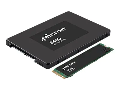 Micron 5400 PRO - SSD - Read Intensive - verschlüsselt - 960 GB - Hot-Swap - 2.5" (6.4 cm) - SATA 6Gb/s - 256-Bit-AES - TCG Enterprise SSC, Self-Encrypting Drive (SED) - für ThinkSystem SR250 V2 7D7Q (2.5"), 7D7R (2.5"); ST250 V2 7D8F (2.5"), 7D8G (2.5")