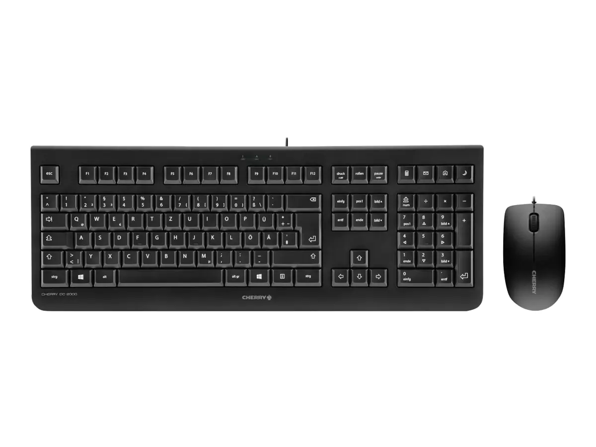CHERRY DC 2000 - Tastatur-und-Maus-Set - USB - Deutsch - Schwarz CHERRY DC 2000 - Tastatur-und-Maus-Set - USB - Deutsch - Schwarz