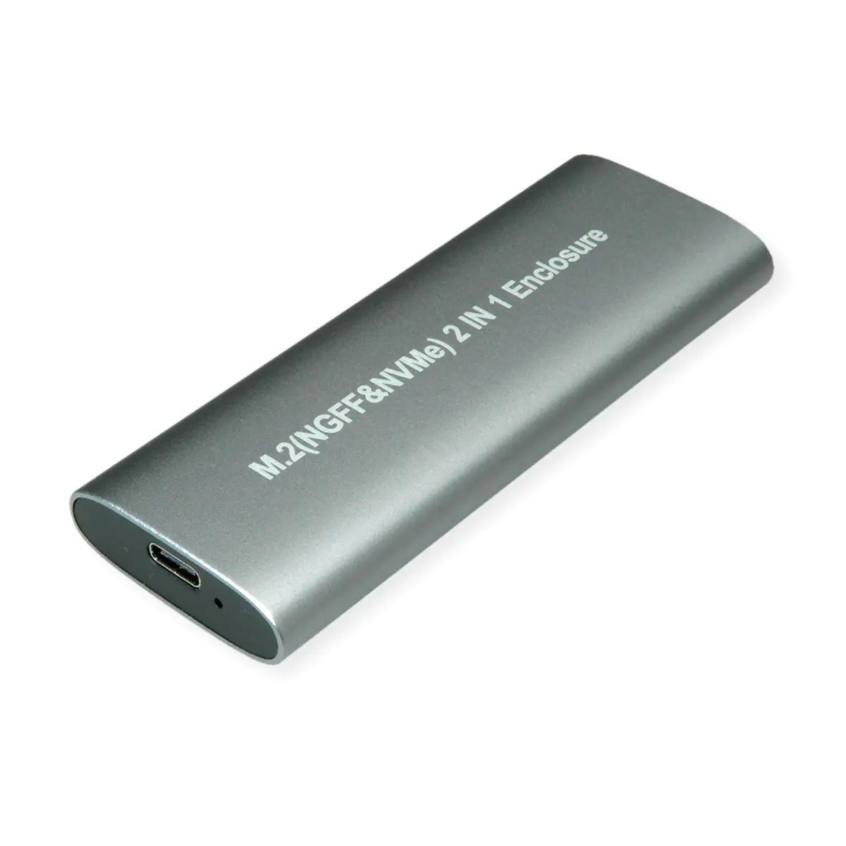 VALUE - Speichergehäuse - externer Typ - M.2 - M.2 NVMe Card - USB 3.2 (Gen 2) - Silber