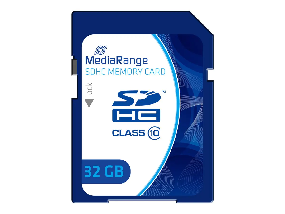 MediaRange - Flash-Speicherkarte - 32 GB - Class 10 - SDHC - Blau MediaRange - Flash-Speicherkarte - 32 GB - Class 10 - SDHC - Blau
