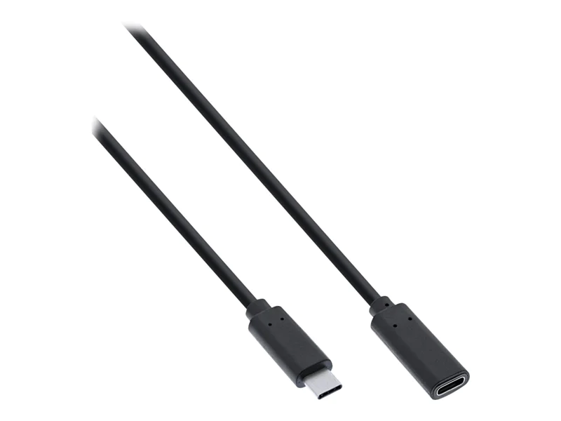 InLine USB 3.2 USB-C Verlängerungskabel - 10 Gb/s - 60 W - schwarz - 1,50 m 35774
