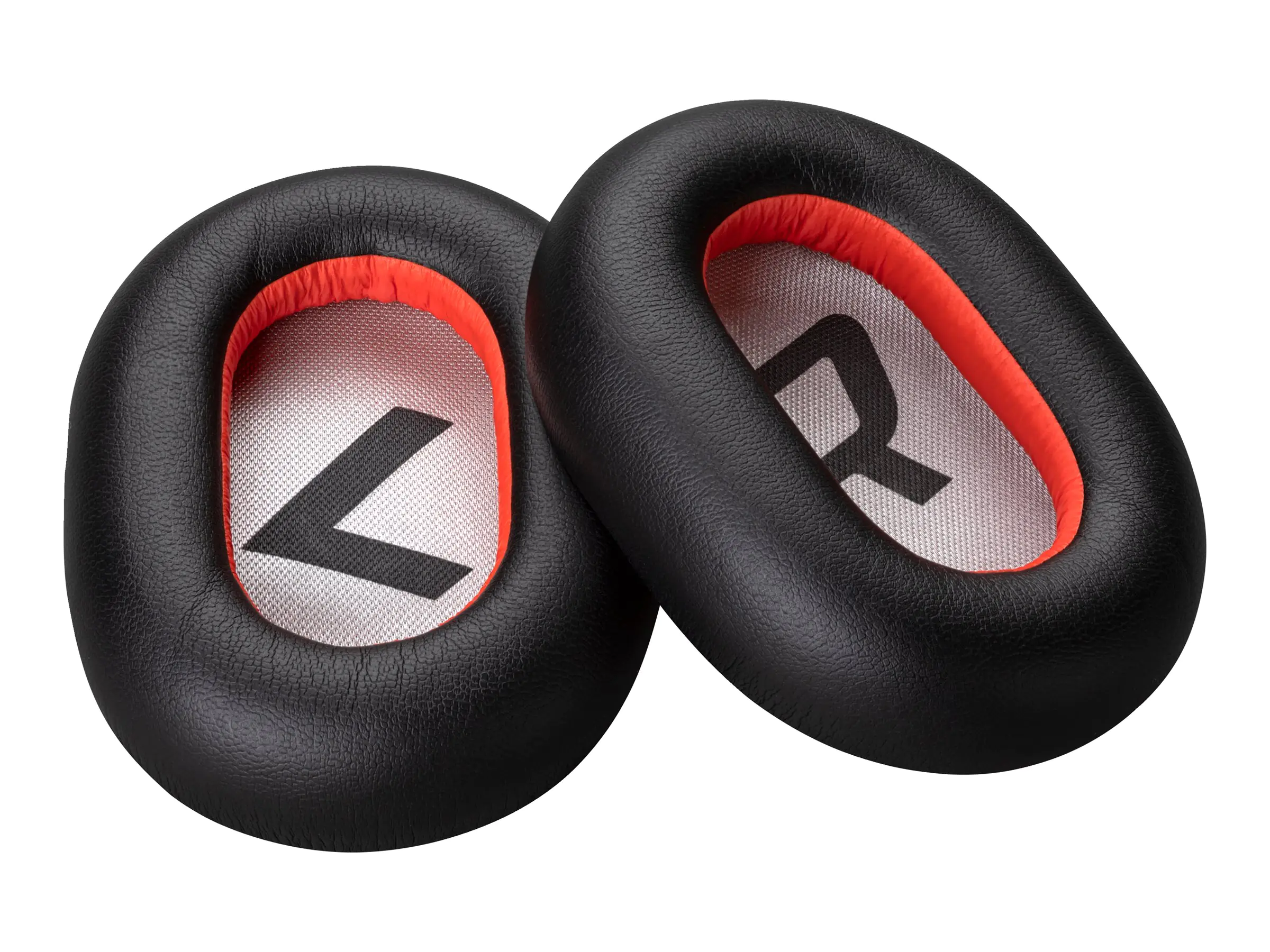 Poly - Ohrpolster für Bluetooth-Headset - Kunstleder - Schwarz (Packung mit 2)