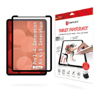 DISPLEX TABLET PAPERSENSE für iPad Pro 11'' (1./2./3./4. Gen.)/Air (4./5. Gen.), wiederablösbare Schreibfolie und Zeichenfolie mit Paper Feeling, Papierähnliche Schutzfolie für den Bildschirm, 27,9 cm (11"), Matt, 5H, Polyethylenterephthalat, 1