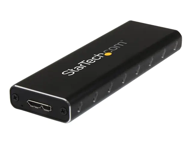 StarTech Externes M.2 SATA / SSD Festplattengehäuse - USB 3.0 mit UASP - NGFF Gehäuse - Speichergehäuse - M.2 - SATA 6Gb/s - USB 3.0 - Schwarz