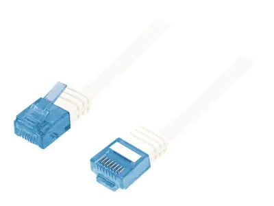 LogiLink - Patch-Kabel - RJ-45 (M) zu RJ-45 (M) - 50 cm - UTP - CAT 5e - geformt, flach - weiß
