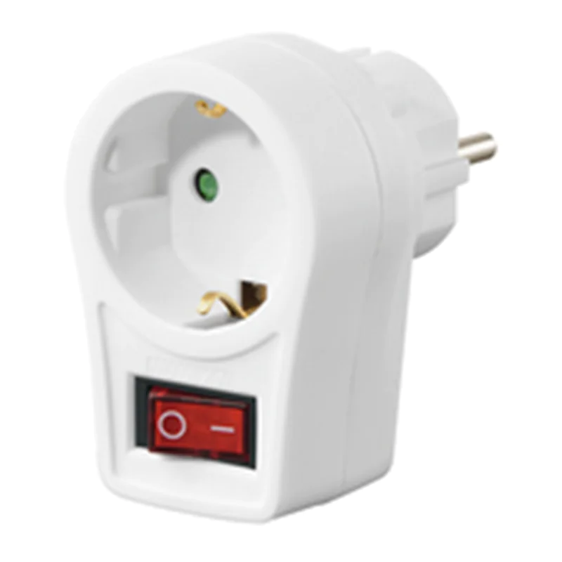 Hama Steckdosenadapter Schutzkontakt-Steckdose Schalter Weiß Hama Steckdosenadapter Schutzkontakt-Steckdose Schalter Weiß