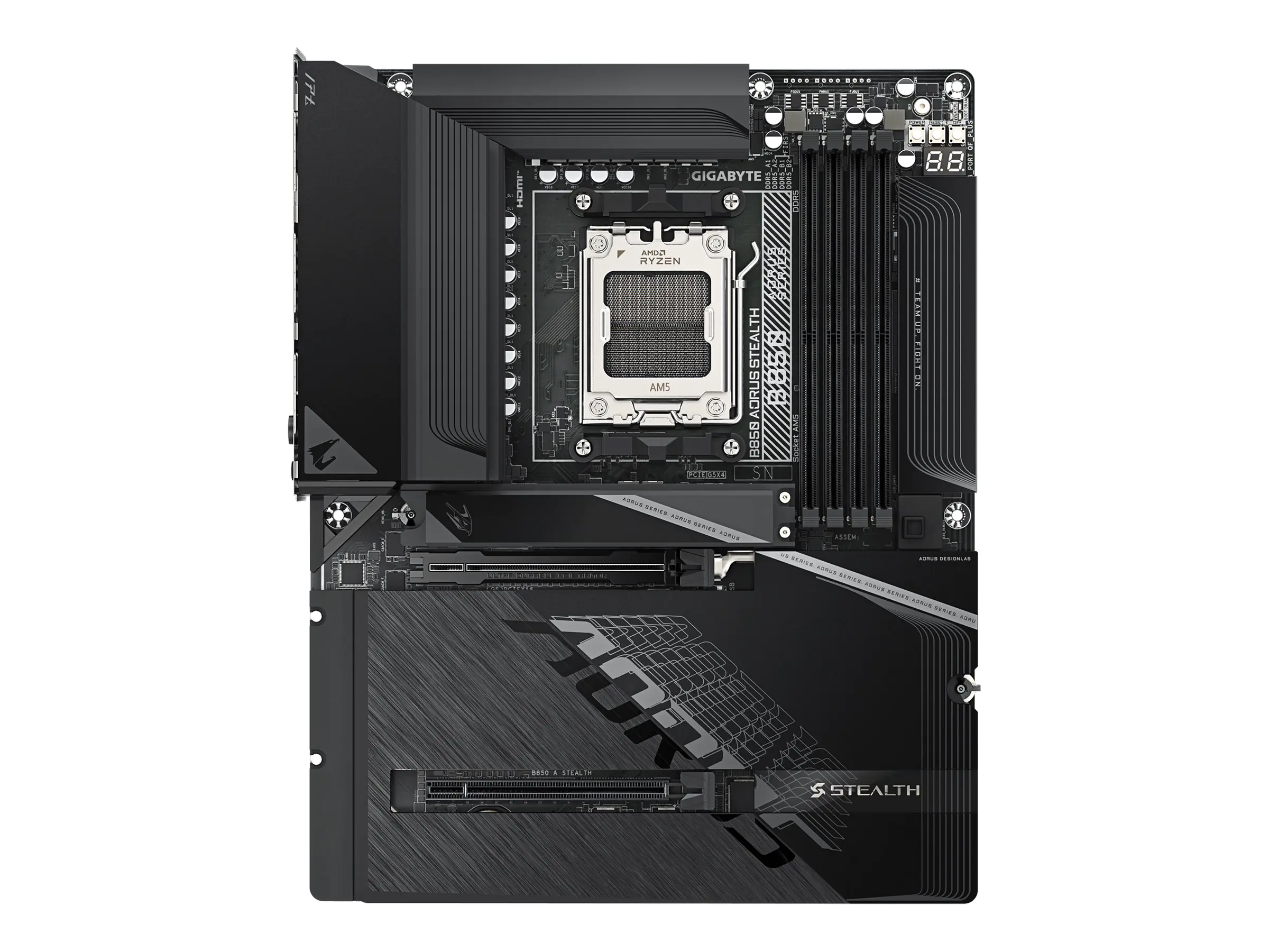 Gigabyte AORUS B850 STEALTH - Motherboard - ATX - LGA1851 Sockel - AMD B850 Chipsatz - USB 3.2 Gen