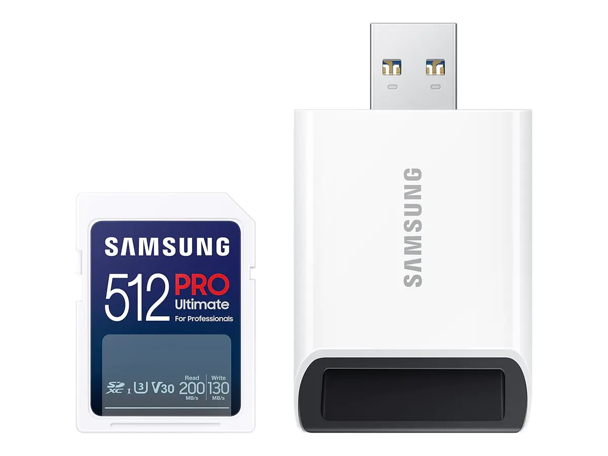 Samsung PRO Ultimate MB-SY512SB - Flash-Speicherkarte - 512 GB - Video Class V30 / UHS-I U3 - SDXC UHS-I - weiß Samsung PRO Ultimate MB-SY512SB - Flash-Speicherkarte - 512 GB - Video Class V30 / UHS-I U3 - SDXC UHS-I - weiß