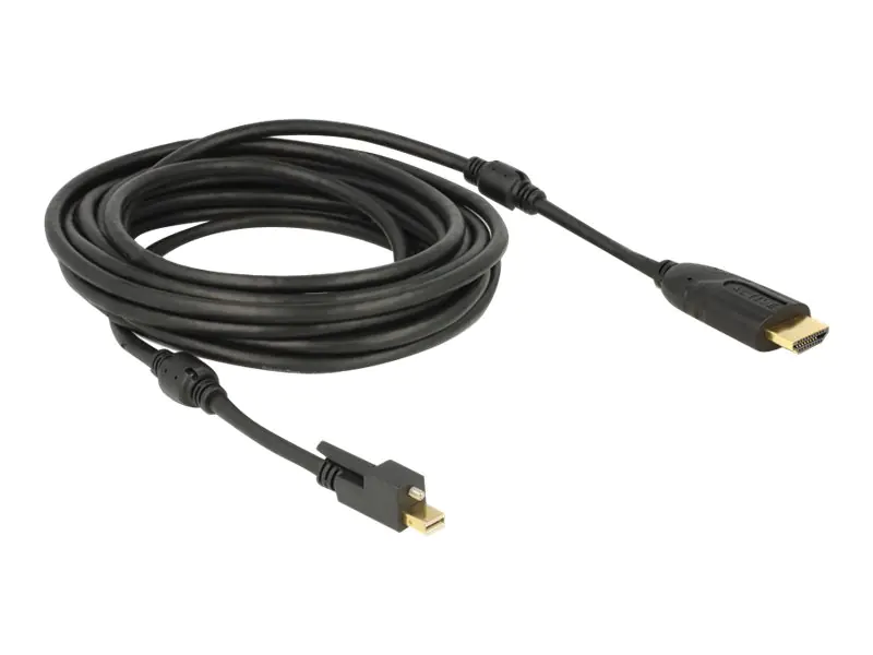 Delock - Adapterkabel - Mini DisplayPort männlich zu HDMI männlich - 5 m - Schwarz - 4K Unterstützung