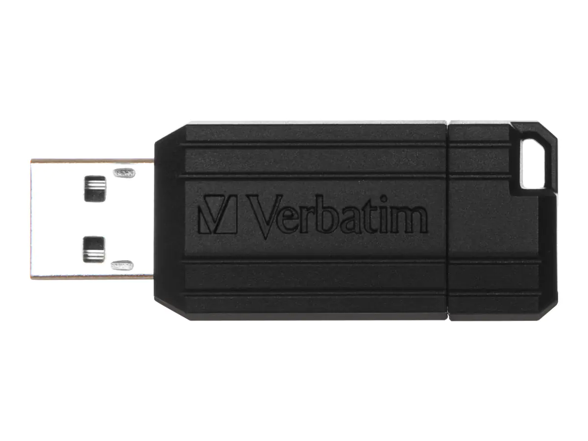 Verbatim PinStripe USB Drive - USB-Flash-Laufwerk - 64 GB - USB 2.0 - Schwarz
