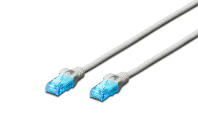 DIGITUS Premium - Patch-Kabel - RJ-45 (M) zu RJ-45 (M) - 0.5 m - UTP - CAT 5e - geschirmt - Grau