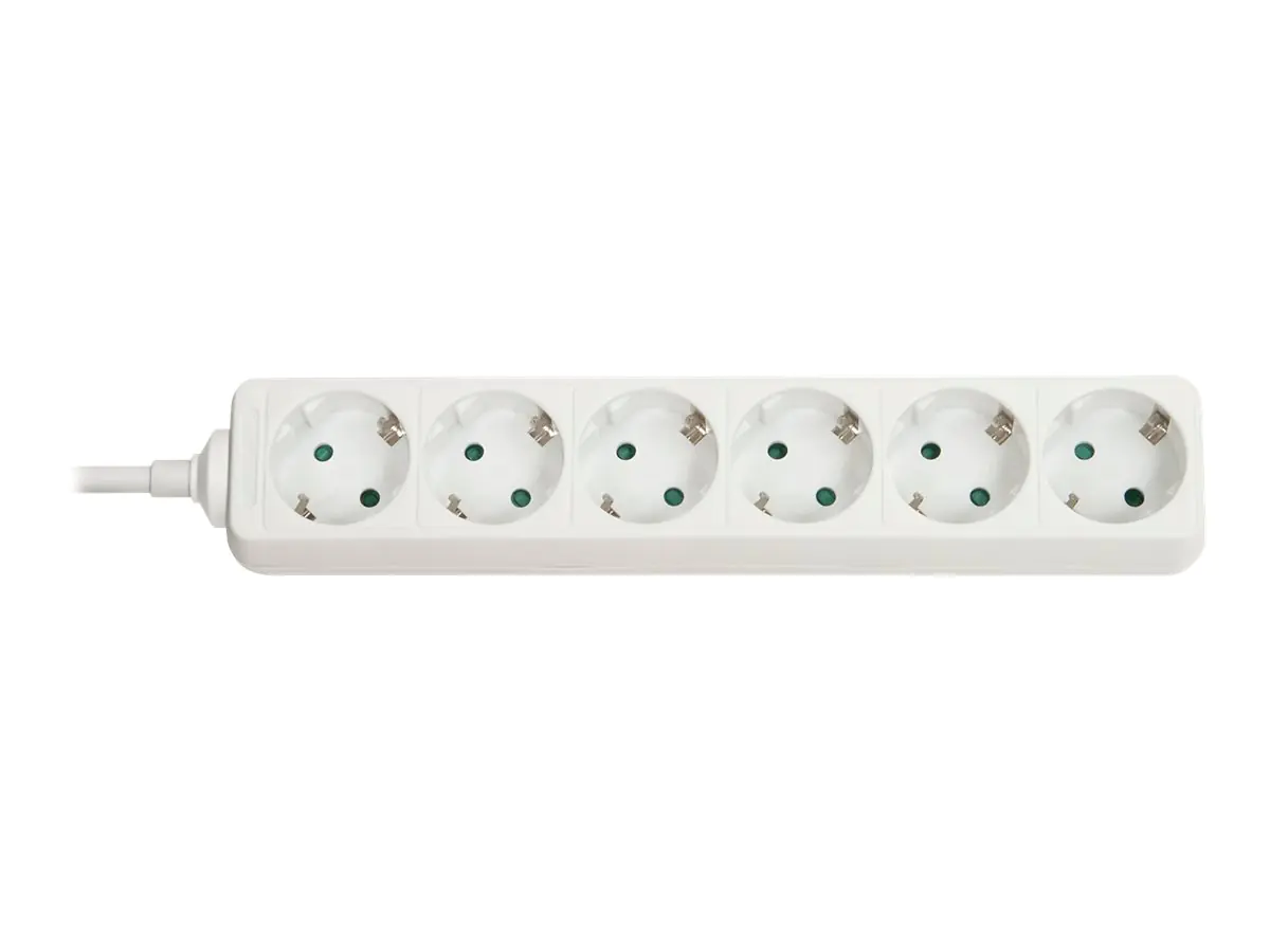 LINDY - Steckdosenleiste - Wechselstrom 250 V - 3500 Watt - Ausgangsanschlüsse: 6 - 1.4 m - weiß