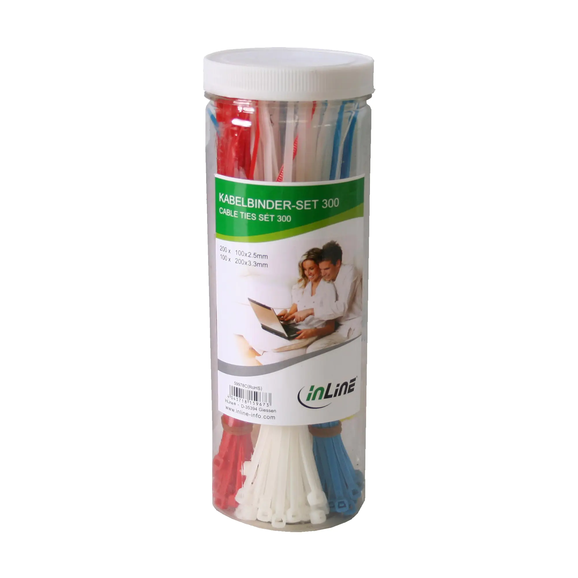 InLine Kabelbinder-Set - 300 Stück