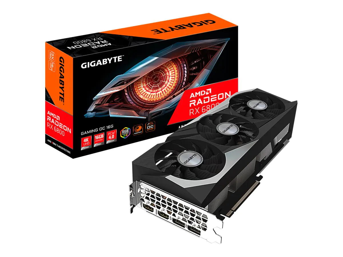 Gigabyte Radeon RX 6800 GAMING OC 16G - OC Edition - Grafikkarten - Radeon RX 6800 - 16 GB GDDR6 - PCIe 4.0 x16 - 2 x DisplayPort, 2 x HDMI