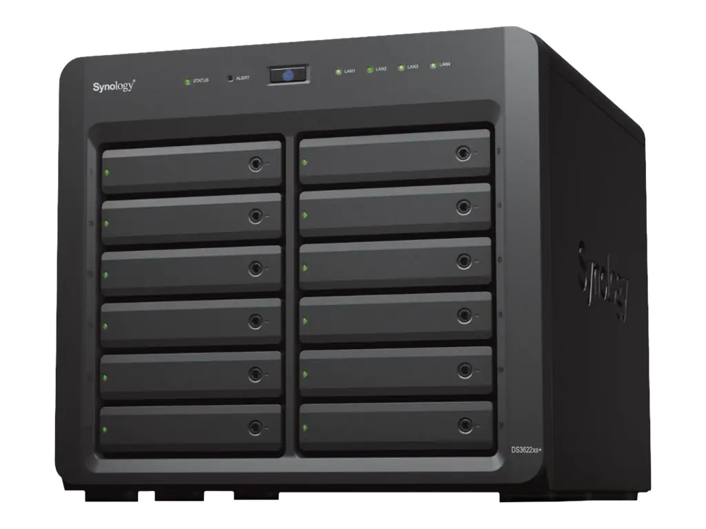 Synology Disk Station DS3622XS+ - NAS-Server - 12 Schächte - SATA 6Gb/s - RAID RAID 0, 1, 5, 6, 10, JBOD, RAID F1 - RAM 16 GB - Gigabit Ethernet / 10 Gigabit Ethernet - iSCSI Support