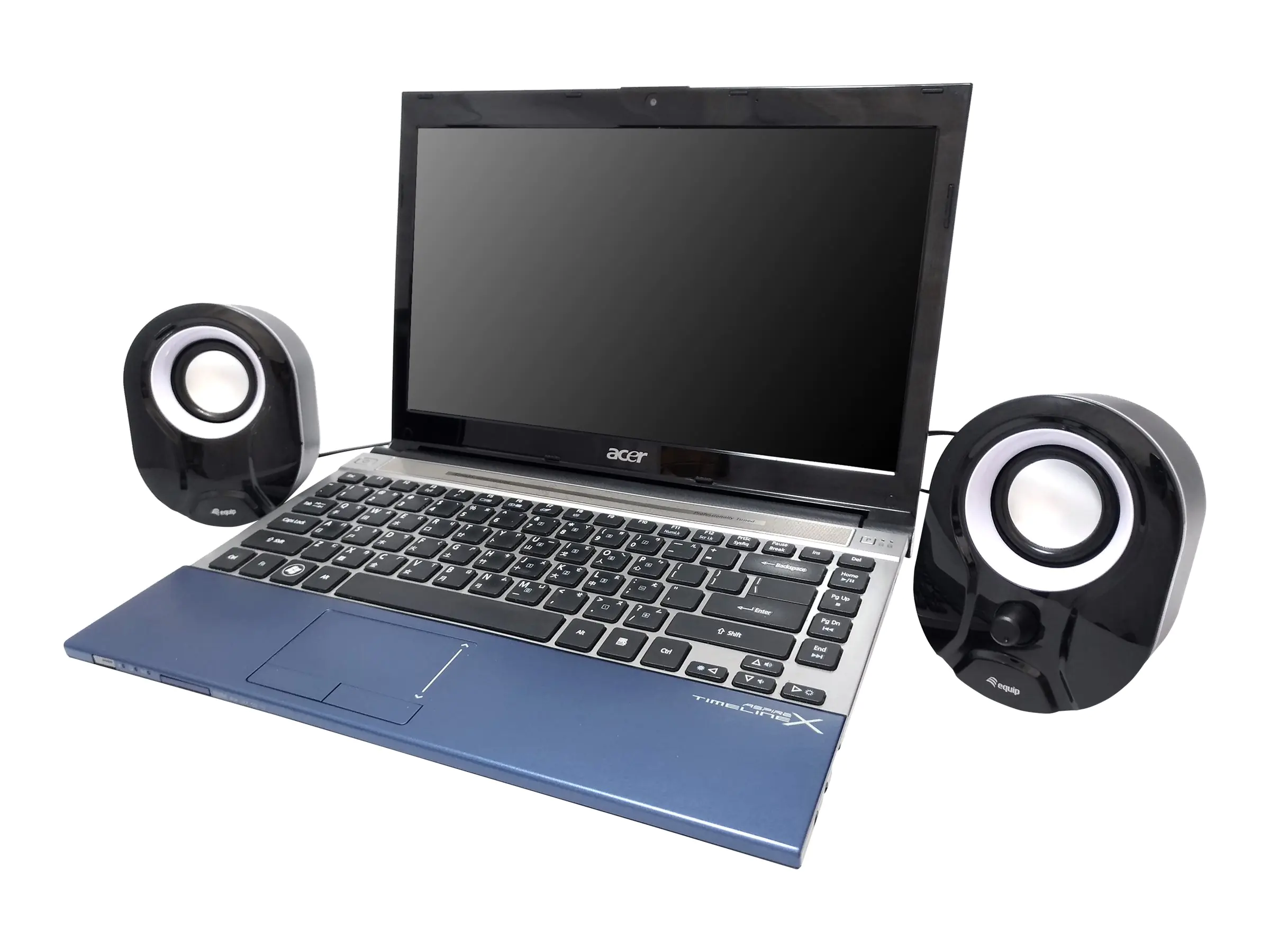 equip Stereo 2.0 - Lautsprecher - für PC - 3 Watt - Schwarz / Weiß