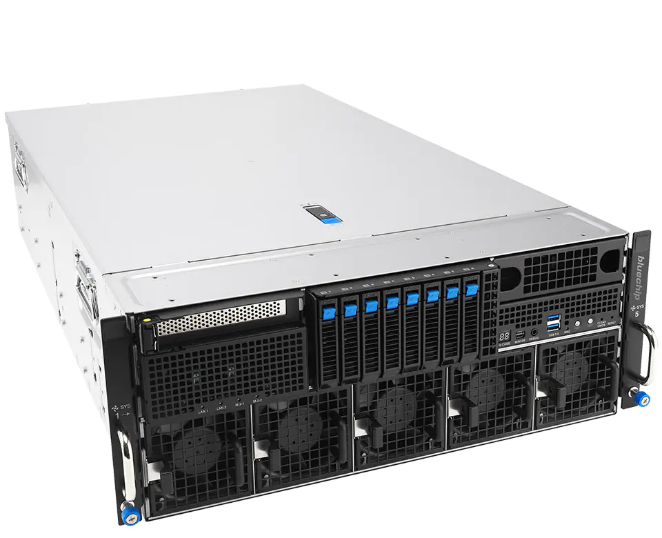 bluechip SERVERline R54401a 4HE Rack, 2 x AMD EPYC™ 9254 Prozessor / bis zu 4.15 GHz, 256 GB