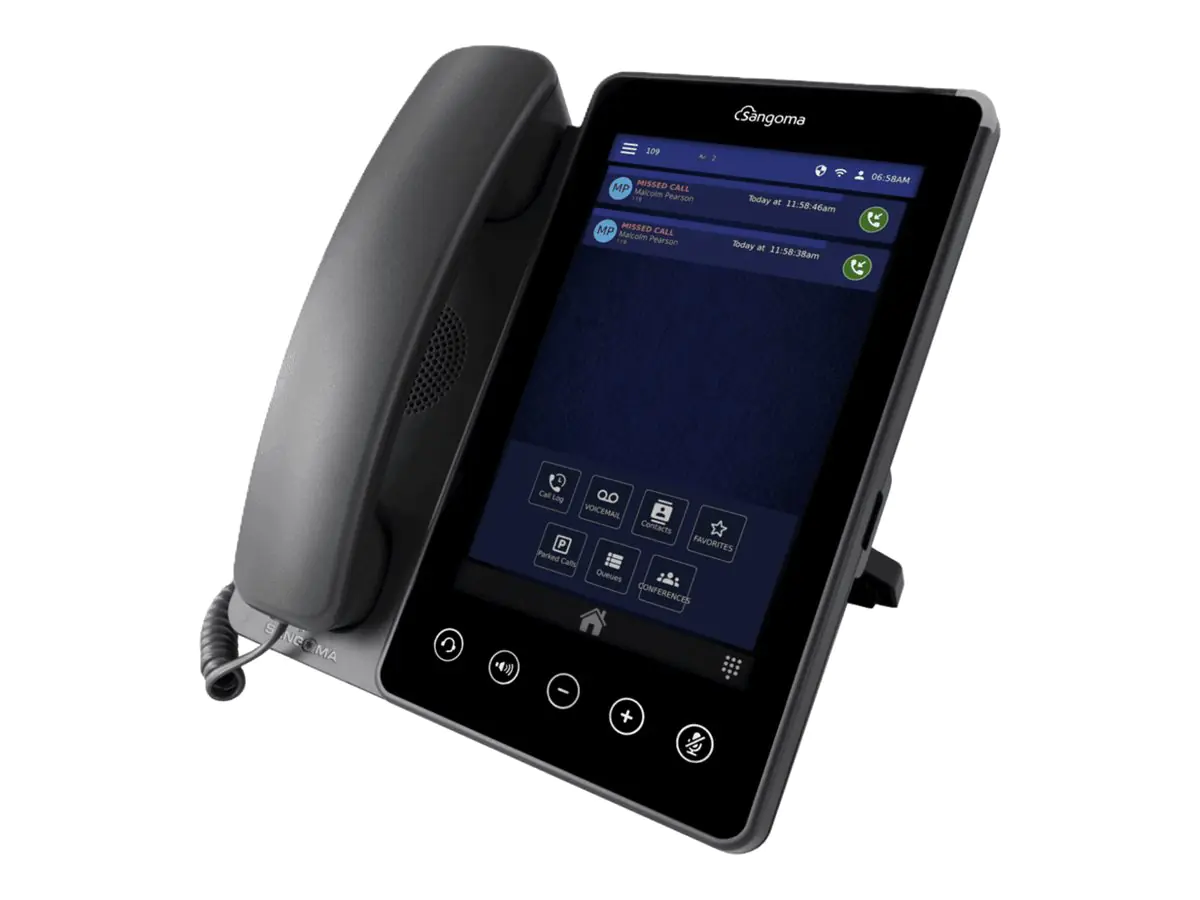Sangoma P-Series P370 - VoIP-Telefon mit Rufnummernanzeige/Anklopffunktion 1TELP370LF