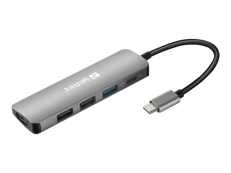 Sandberg USB-C Dock HDMI+3xUSB+PD 100W - Dockingstation - USB-C - HDMI Sandberg USB-C Dock HDMI+3xUSB+PD 100W - Dockingstation - USB-C - HDMI