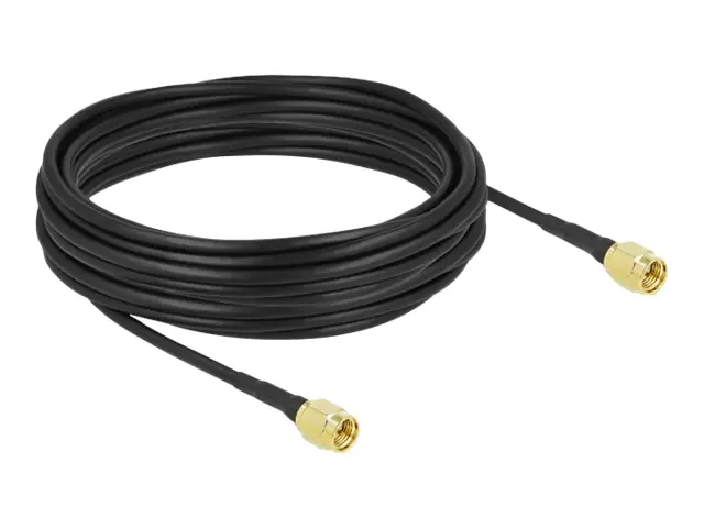 Delock - Antennenkabel - SMA Stecker zu SMA Stecker - 10 m - Koax - Schwarz