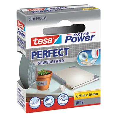 tesa Gewebeband Extra Power Perfect 56341-00033 19mmx2,75m grau tesa Gewebeband Extra Power Perfect 56341-00033 19mmx2,75m grau