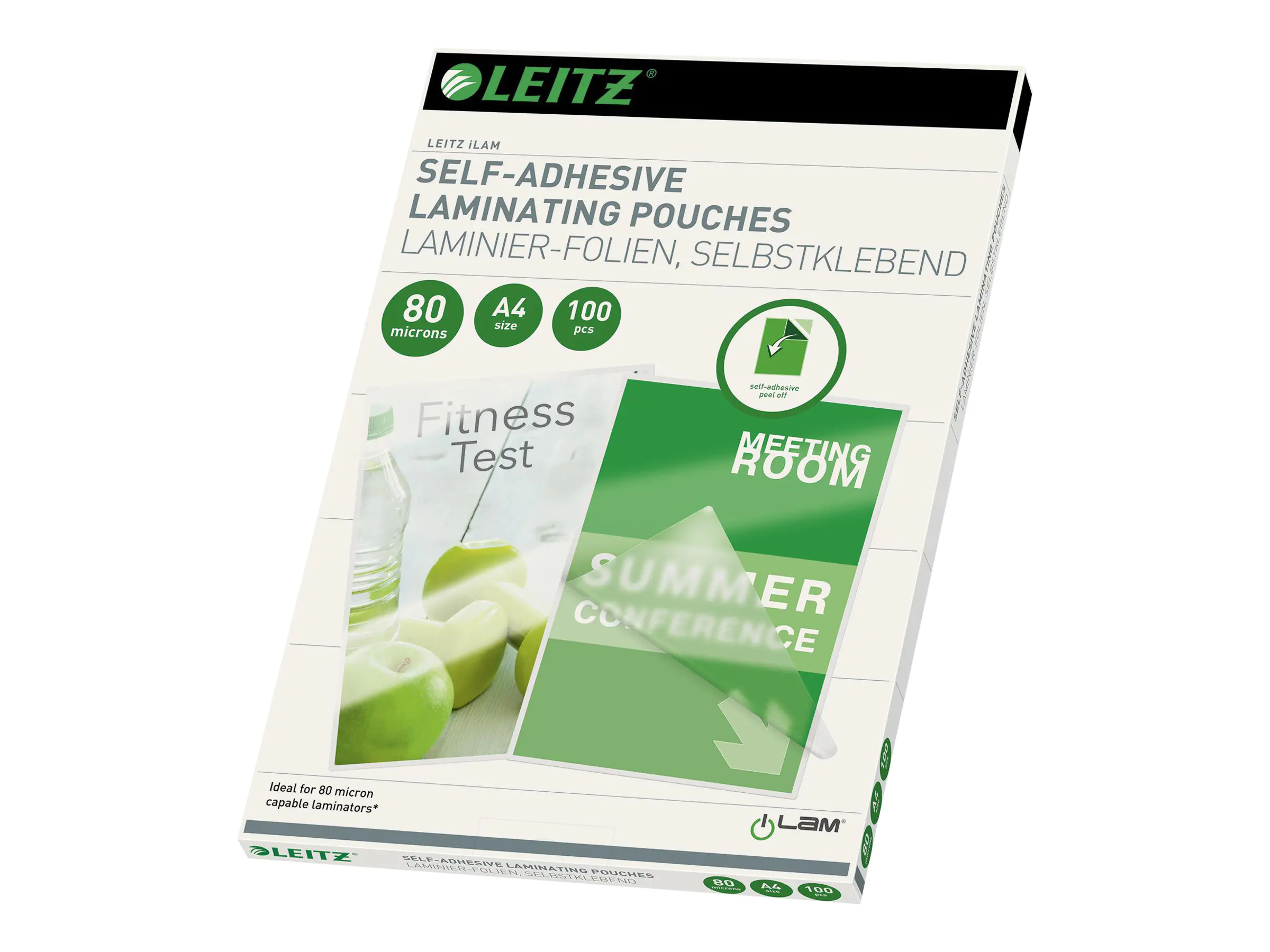 Leitz Laminierfolie 33872 DIN A4 sk 80mic matt 100 St./Pack.