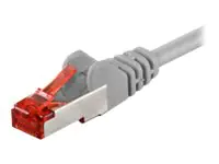 goobay - Netzwerkkabel - RJ-45 (M) zu RJ-45 (M) - 50 cm - Paare in Metallfolie (PiMf) - CAT 6 - geformt, ohne Haken - Grau