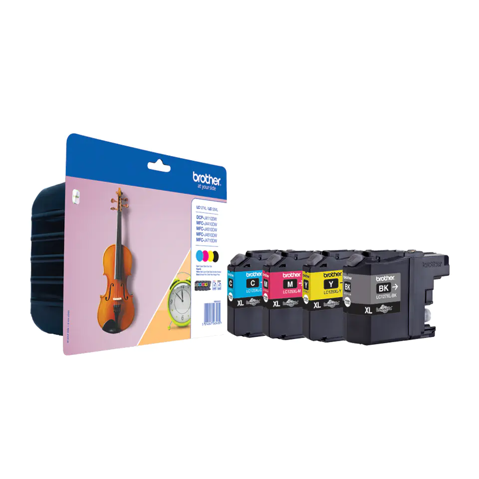 Brother LC127XLVALBPDR - Schwarz, Gelb, Cyan, Magenta - Original - Tintenpatrone - für Brother DCP-J4110DW, MFC-J4410DW, MFC-J4510DW Brother LC127XLVALBPDR - Schwarz, Gelb, Cyan, Magenta - Original - Tintenpatrone - für Brother DCP-J4110DW, MFC-J4410DW, MFC-J4510DW