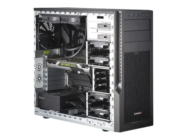 Supermicro UP Workstation 530AD-I - Mid tower - keine CPU - RAM 0 GB - keine HDD - keine Grafiken - GigE, 10 GigE - kein Betriebssystem - Monitor: keiner - Grau, Schwarz
