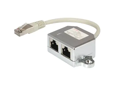 Equip Life - Netzwerk-Splitter - RJ-45 (W) zu RJ-45 (M) - 15 cm - abgeschirmt - CAT 5e - Passiv - Silber