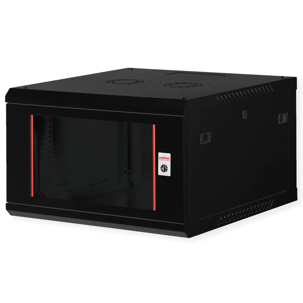 Roline Basic Plus - Gehäuse Netzwerkschrank - 600x600 BxT - geeignet für Wandmontage - Jet Black, RAL 9005 - 6U - 48.3 cm (19")