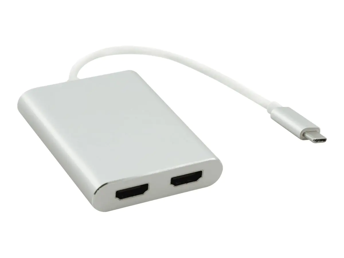 Helos - Video/Audio-Splitter - 24 pin USB-C männlich zu HDMI weiblich - 10 cm - Silber - 4K Unterstützung