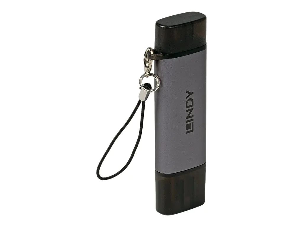 Lindy - Kartenleser (MMC, SD, miniSD, RS-MMC, MMCmobile, microSD, MMCmicro, SDHC, microSDHC, SDXC, microSDXC, SDHC UHS-I, SDXC UHS-I) - USB / USB-C 3.2