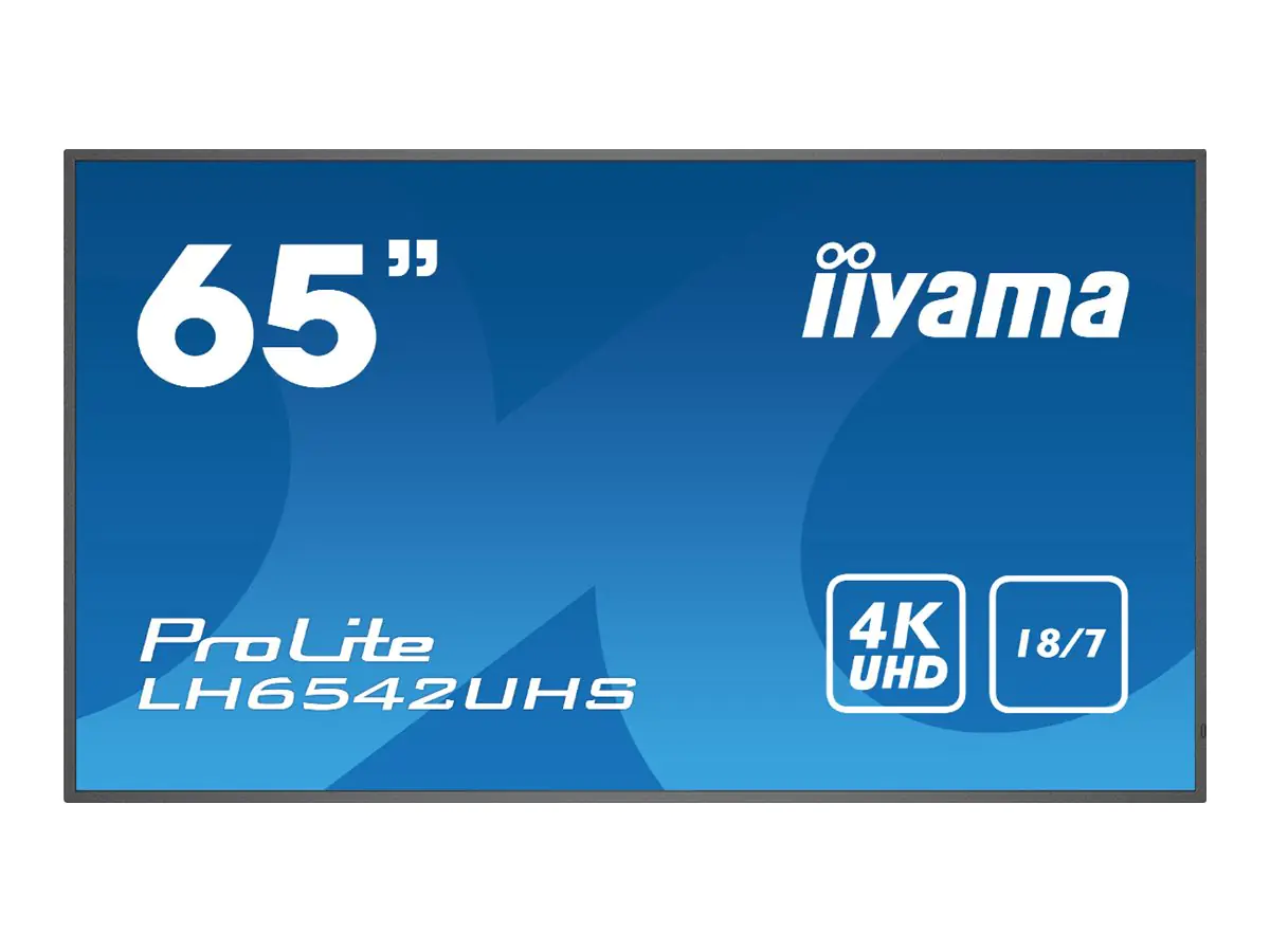 Iiyama ProLite LH6542UHS-B3 - 165 cm (65") Diagonalklasse (164 cm (64.5") sichtbar) LCD-Display mit LED-Hintergrundbeleuchtung - Digital Signage - 4K UHD (2160p) 3840 x 2160 - mattschwarz
