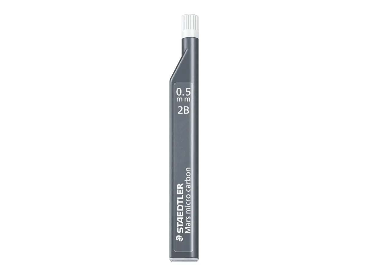 STAEDTLER Mars micro carbon - Bleistiftmine - 2B - Pechschwarz - 0.5 mm (Packung mit 12) 250 05-2B