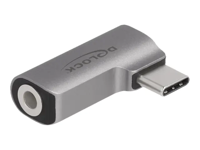 Delock - Audio-Adapter - 24 pin USB-C männlich zu 3,5-mm-Klinkenstecker weiblich - Grau