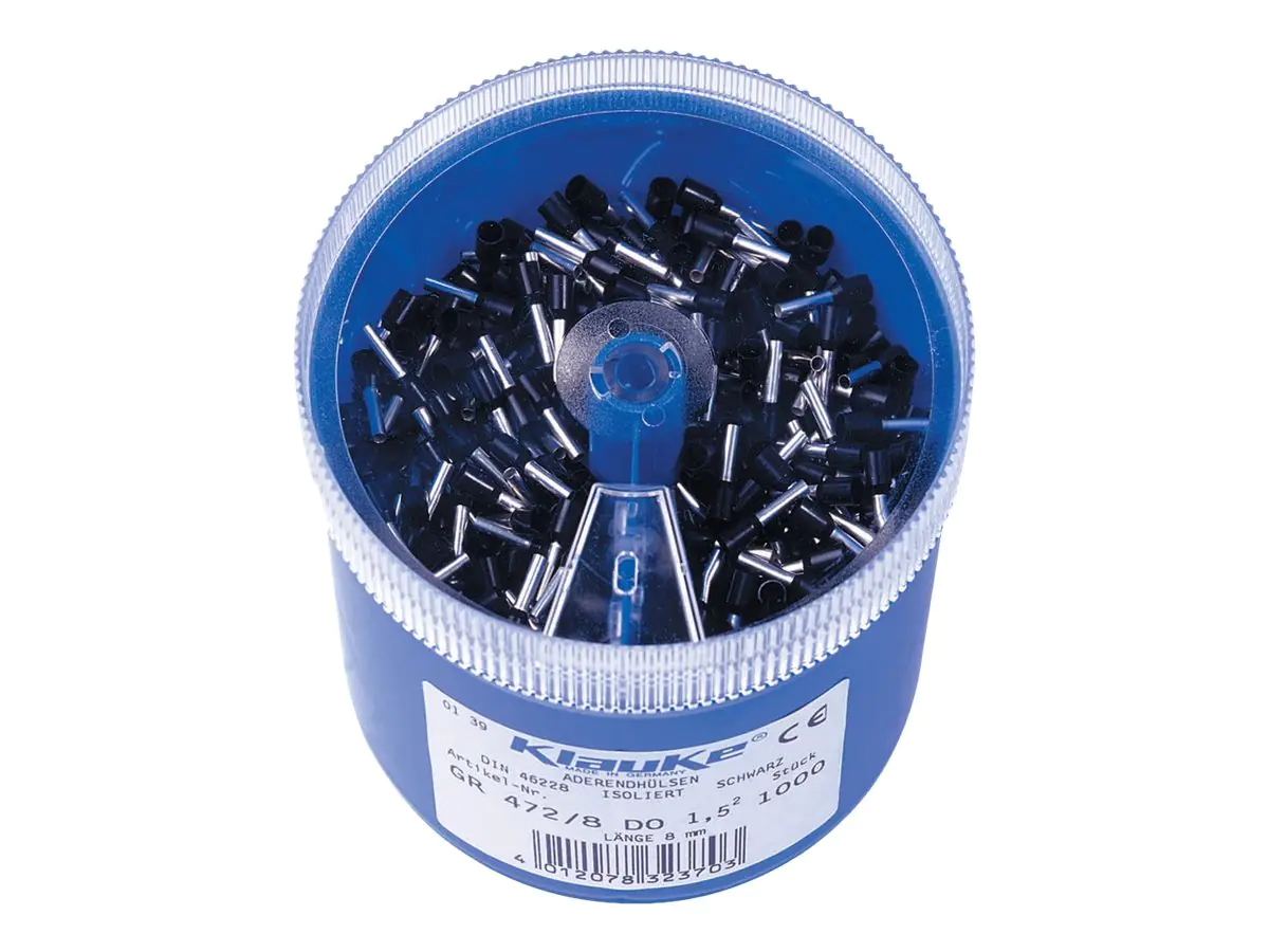 Klauke Kabelendhülse - isoliert, 1,5 mm² - Schwarz (Packung mit 1000) GR4728DO