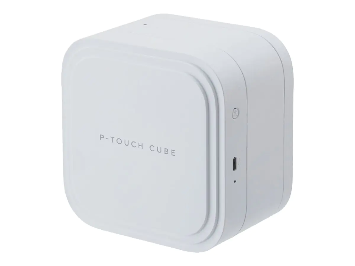 Brother P-Touch Cube Pro PT-P910BT - Etikettendrucker - Thermotransfer - Rolle (3,6 cm) - 360 dpi - bis zu 20 mm/Sek. - USB 2.0, Bluetooth 5.0 - Cutter - weiß