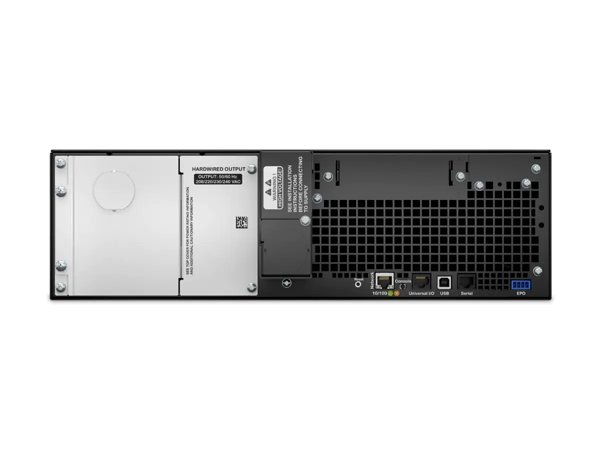 APC Smart-UPS SRT 5000VA RM - USV (in Rack montierbar/extern) - Wechselstrom 208/230 V - 4500 Watt - 5000 VA - Ethernet 10/100, USB - 3U - Schwarz - für P/N: AR3105W, AR3140G, AR3155W, AR3305W, AR3340G, AR3355W, AR4038IX432, NBWL0356A