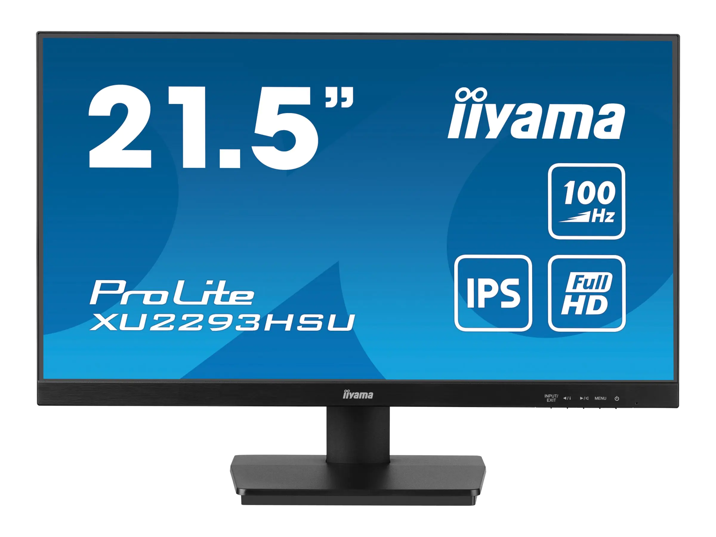 iiyama ProLite XU2293HSU-B6 - LED-Monitor - 55.9 cm (22") (21.5" sichtbar) - 1920 x 1080 Full HD (1080p) @ 100 Hz - IPS - 250 cd/m² - 1000:1 - 1 ms - HDMI, DisplayPort - Lautsprecher - Schwarz, Matte