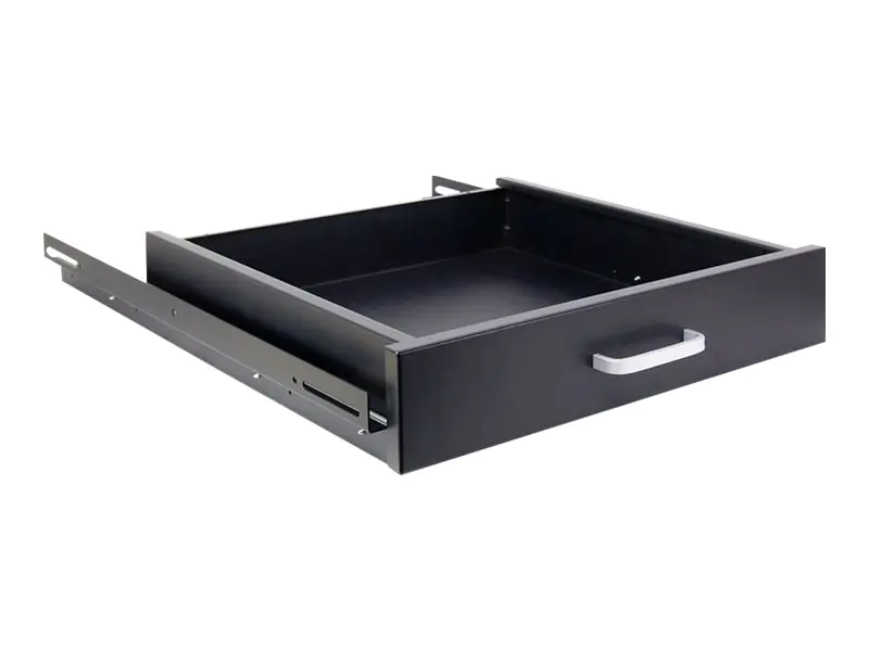 Inter-Tech SWSD-550/800 - Rack-Schublade - Schwarz, RAL 9005 - 2U - 48.3 cm (19")