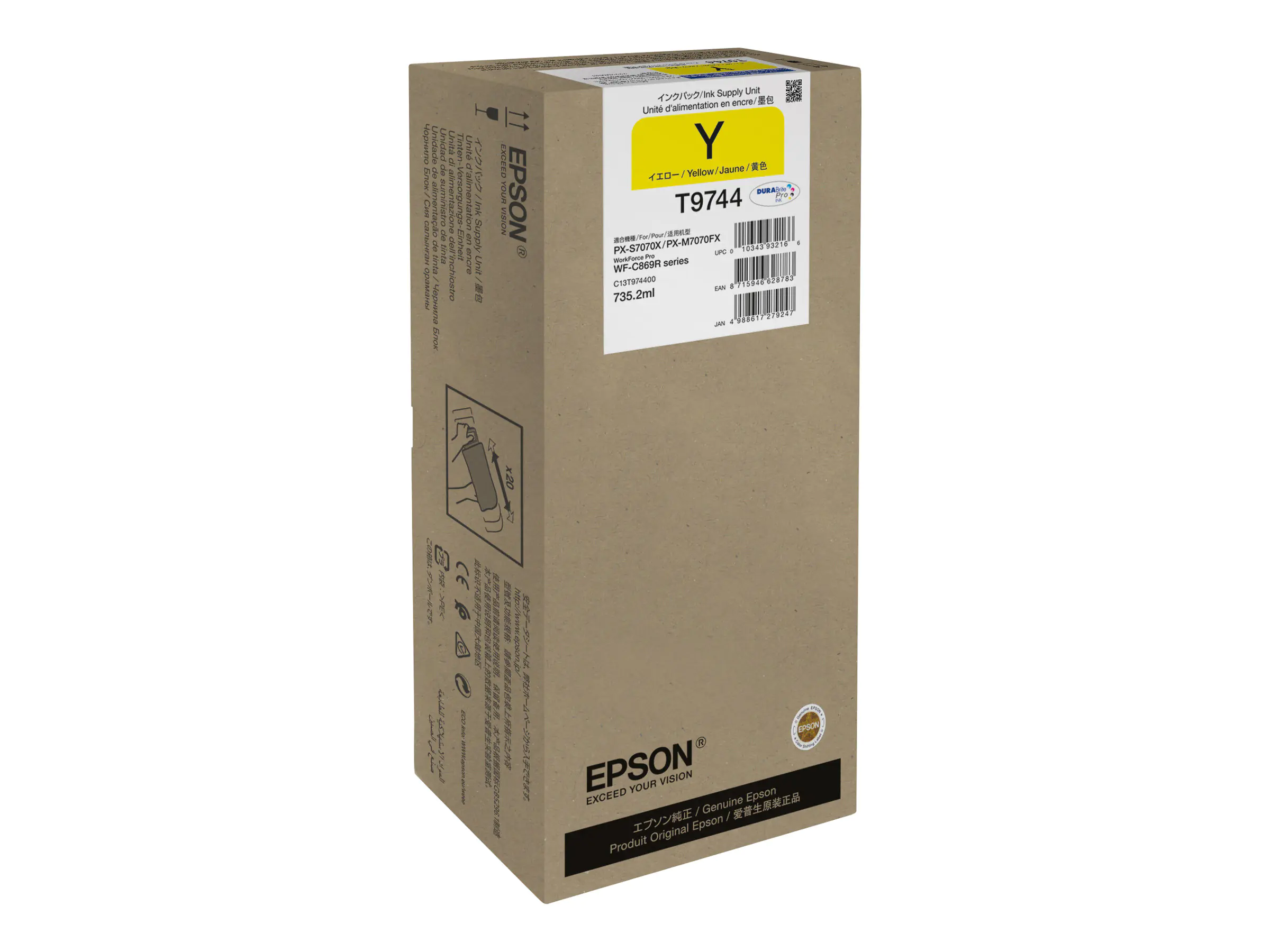 Epson T9744 - 735.2 ml - Größe XXL - Gelb - original C13T974400