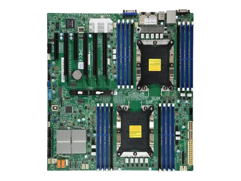SUPERMICRO X11DPI-NT - Motherboard - Erweitertes ATX - Socket P - 2 Unterstützte CPUs - C622 - USB 3.0 - 2 x 10 Gigabit LAN - Onboard-Grafik