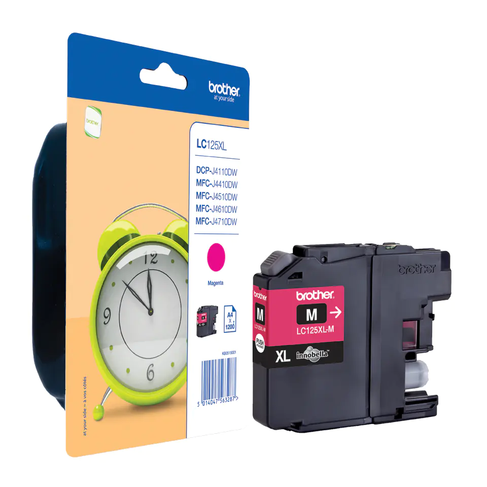 Brother LC125XLM - Sehr hohe Ergiebigkeit - Magenta - Original - Tintenpatrone - für Brother DCP-J4110, MFC-J4410, J4510, J4610, J4710, J6520, J6720, J6920 Brother LC125XLM - Sehr hohe Ergiebigkeit - Magenta - Original - Tintenpatrone - für Brother DCP-J4110, MFC-J4410, J4510, J4610, J4710, J6520, J6720, J6920