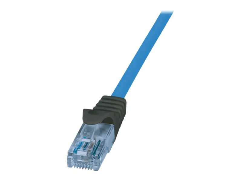 LogiLink Professional - Patch-Kabel - RJ-45 (M) zu RJ-45 (M) - 3 m - UTP - CAT 6a - halogenfrei, geformt, ohne Haken, Massivleiter, 4K30Hz Support (HDBaseT) - Blau