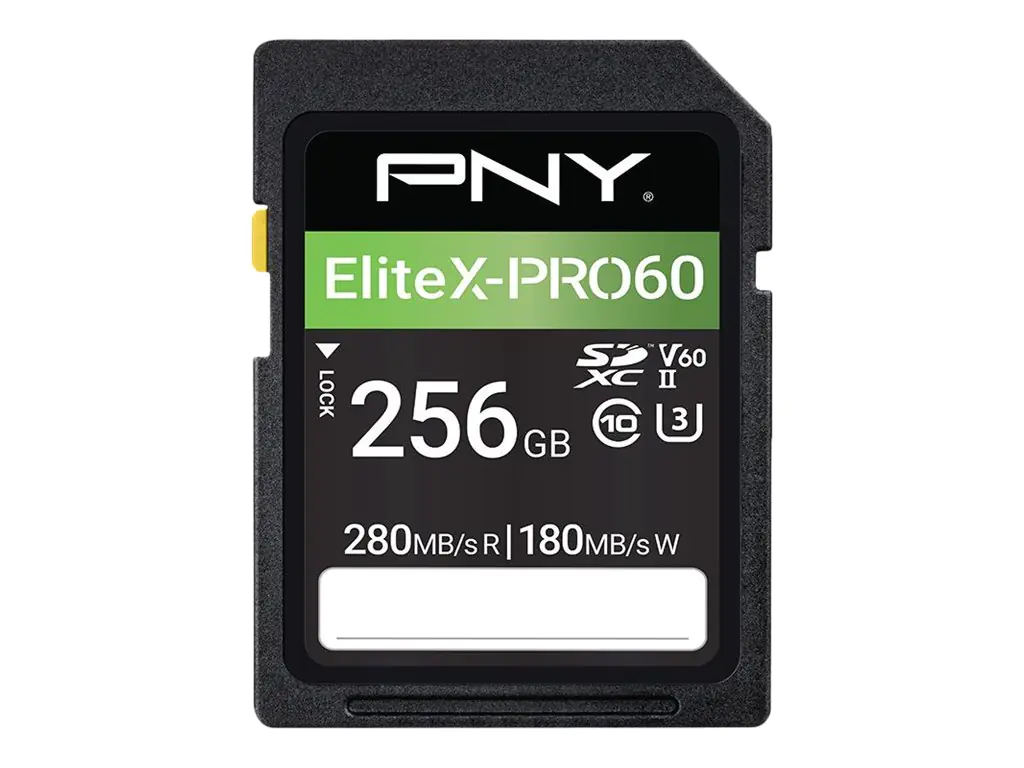 PNY EliteX-PRO60 - Flash-Speicherkarte - 256 GB - Video Class V60 / UHS-II U3 / Class10 - microSDXC UHS-II