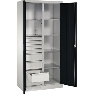 C+P Werkzeugschrank 8921305S10140 6Bd. 8Sch. 1950x930x500mm lgr/sgr C+P Werkzeugschrank 8921305S10140 6Bd. 8Sch. 1950x930x500mm lgr/sgr